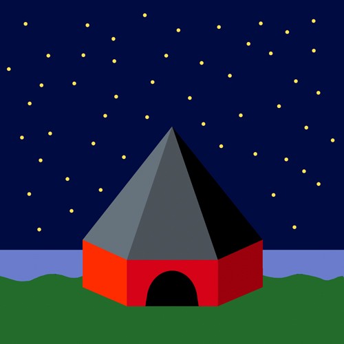 Hus och hav, Giclée, av KG Nilson