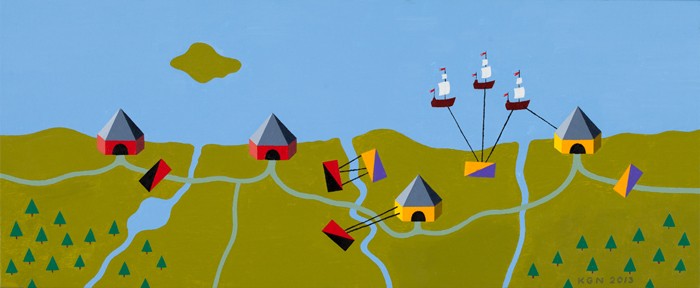Revir, 2013, Olja på duk, av KG Nilson